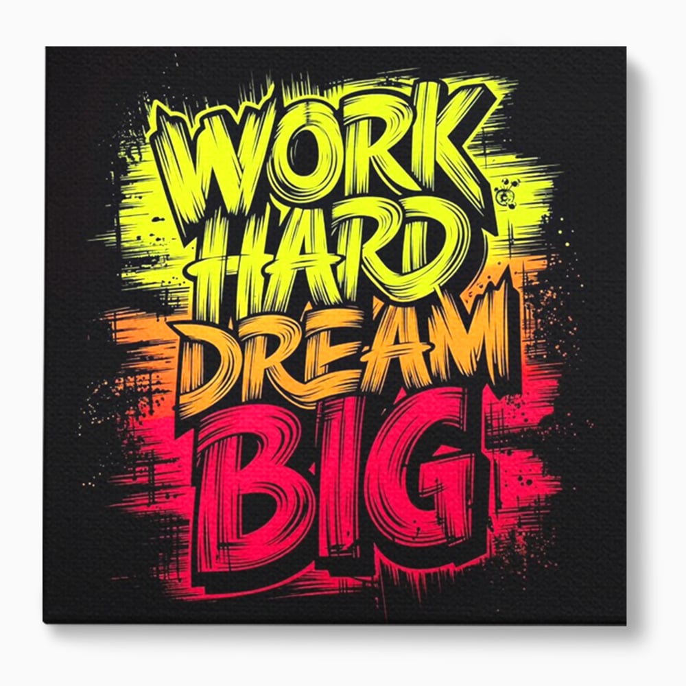 Tablou canvas cu tablou canvas motivational cu text grafic, fara rama, pe sasiu de lemn